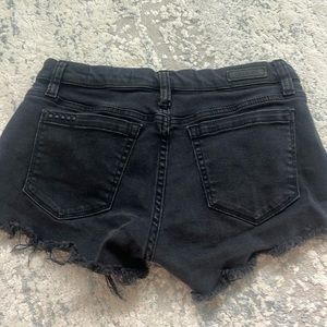 black jean shorts